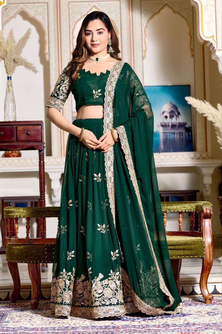 Women's Embroidered Lehenga Choli with Net Dupatta ? Festive & Wedding Wear Set - Image 3