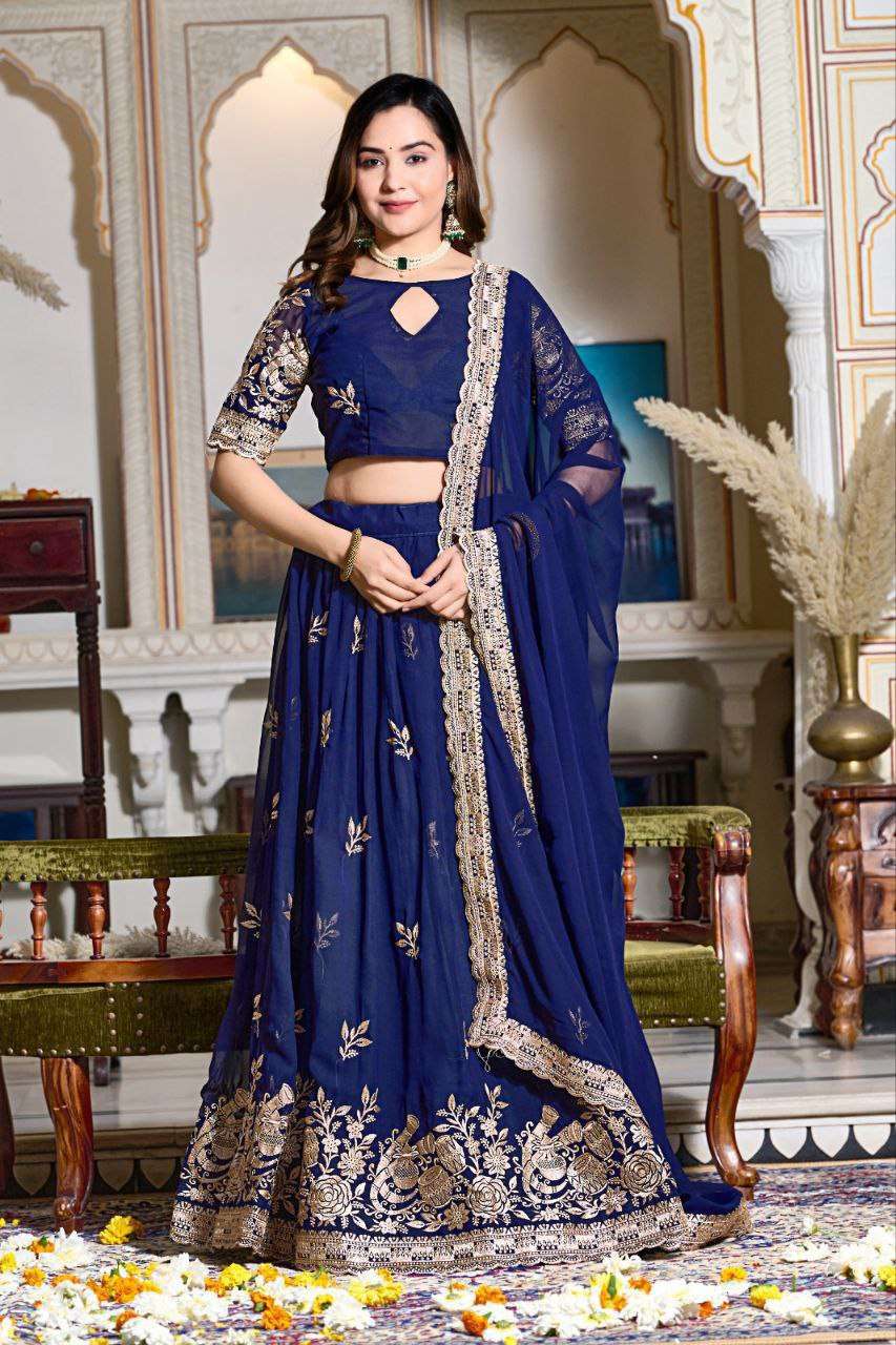 Women's Embroidered Lehenga Choli with Net Dupatta ? Festive & Wedding Wear Set - Image 5